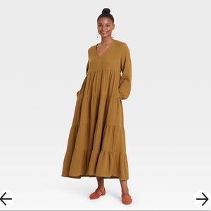 Universal Thread maxi dress mustard yellow